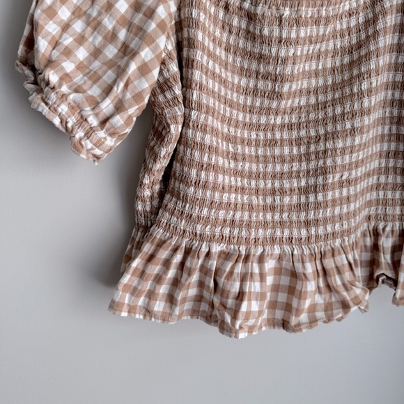 J.Crew Factory Flannel Smocked Top - Picture 7 of 9